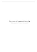 Management Accounting Samenvatting, alternatief voor leerboek