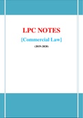 LPC Notes Commercial Law - 2019/2020 (Distinction Grade)