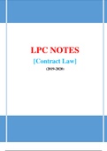 LPC Notes Contract Law - 2019/2020 (Distinction Grade)