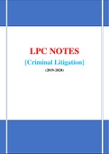 LPC Notes Criminal Litigation - 2019/2020 (Distinction Grade)