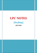 LPC Notes Drafting - 2019/2020 (Distinction Grade)