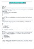 NR 511 Week 2 Quiz June 2020 All Answers Correctly Matched |Chamberlain College of Nursing|Download Score A Legit A!