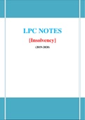 LPC Notes Insolvency- 2019/2020 (Distinction Grade)