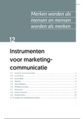 Concepten van de Marketingcommunicatie: Hoofdstuk 12 - Instrumenten voor marketingcommunicatie