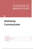 Concepten van de Marketingcommunicatie: Hoofdstuk 11 - Marketingcommunicatie