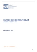 Samenvatting Politieke Geschiedenis van België (hoofdstuk 1-5) 