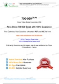 Cisco Channel Partner Program 700-020 Practice Test, 700-020 Exam Dumps 2020 Update