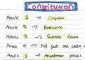 US Constitution revision cards from an A* student
