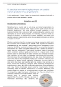 BTEC Business Level 3 - Unit 3 - Introduction to Marketing Task 1 - P1&comma; M1&comma; D1&colon; describe how marketing techniques are used to market products in two organisations &lpar;Coca-Cola and EE&rpar;