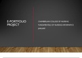 NR 512 Week 3 Assignment: e-Portfolio Project Presantation Latest UPDATED Version 2020