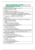 ATI TEAS Unit 6: Digestion & Human Organization Exam Study Guide Review (90 Q & A Verified 100% Correct)