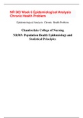 NR 503 Week 6 Epidemiological Analysis Chronic Health Problem |Latest Update 2020