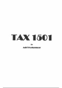 TAX1501 - Taxation of salaried persons