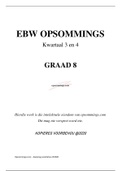 EBW kwartaal 3 en 4 (Graad 8)
