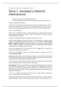 Derecho Internacional Público. Tema 1 