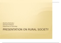 Its about the rural society in India