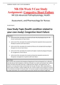 NR-526 Week 5 Case Study Assignment: Congestive Heart Failure| With Complete (UPDATED) Solution