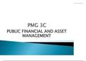 Public Financial and Asset Management; Asset Management