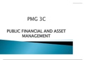 Public Financial and Asset Management; Public Sector Budget and Key Role Players