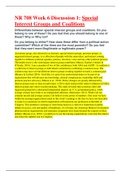 NR 708 Week 6 Discussion 1 Special Interest Groups and Coalitions 100&percnt; Latest Update