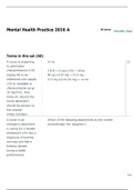 Mental_Health_Practice_2016_A, Secure bettergrades, Already best Review document.
