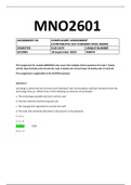 MNO2601 Semester 2 2020 Assignment 1 and 2 