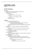 Introduction to Sociocultural and Linguistic Anthropology Final Exam Notes 