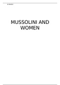 I.B. History Paper 3 H.L. Europe in the Inter-war Years: Women in Mussolini's Italy