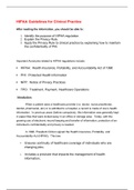 NR 661 Health Insurance, Portability, and Accountability Act (HIPAA) Review: Guidelines for Clinical Practice{GRADED A}