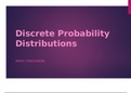 MATH 221 Week 3 Discussion Discrete Probability Variables (Summer 2020) latest complete solution Graded A