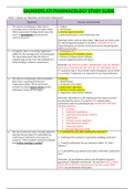 NURSING 304 - SAUNDERS ATI PHARMACOLOGY STUDY GUIDE (2019/2020) Complete Solution