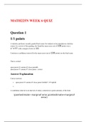 MATH225N Week 6 Final Exam / MATH 225 Week 6 Final Exam : Detail Question and Answers (Latest, 2020): Chamberlain College of Nursing