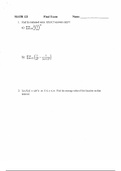 Math 121 Final Exam Sample 2