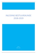 Samenvatting inleiding bestuurskunde 2018-2019