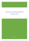 Samenvatting inleiding management 2018-2019