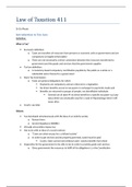 Tax Law 411 Notes with Case Summaries 