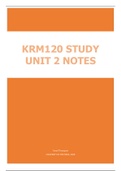 KRM120 Study Unit 2 Notes