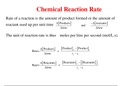 Chemical reaction rate