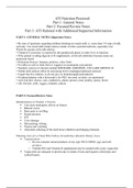 ATI_Nutrition_Proctored-ATI Nutrition Proctored, ATI Nutrition Proctored  Part 1: General Notes Part 2: Focused Review Notes Part 3: ATI Rational with Additional/Supported Information.