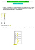 Chamberlain College of Nursing : MATH 225N Week 2 Assignment / MATH225 Week 2 Assignment : Frequency Tables Q & A (Latest 2020) (ANSWERS VERIFIED 100% CORRECT)
