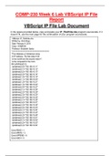 COMP-230 Week 6 Lab VBScript IP File Report Latest Update