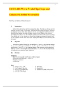 ECET 105 Week 7 Lab Flip-Flops and Enhanced Adder-Subtractor (VERSION 2)  Latest Updated Version