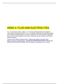 SCI 228 Week 4 Discussion: Fluid and Electrolytes