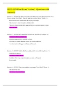 HIST 410N Final Exam Version 2 (Questions with Answers)_Verified Answers.
