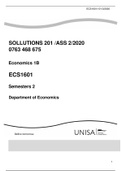 ECS1601 ASSIGNMENT 2 SOLUTIONS 2020 SEMESTER 2 