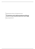 Communicatiewetenschap 2018-2019 samenvatting (B-KUL-S0A22A)