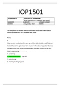 IOP1501 ASSIGNMENT 2 SEMESTER 2 2020