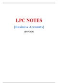 LPC Notes – Business Accounts - (Distinction Grade), Latest 2020
