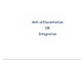 Complete notes for anti-differentiation , integration from basic 