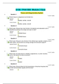 G150 &sol; PHA1500 Module 02 Quiz &lpar;LATEST&comma; 2020&rpar;&colon; Tissue and Integumentary System&colon; Structure and Function of the Human Body&colon; Rasmussen College &lpar;ANSWERS VERIFIED ALL CORRECT&rpar; 